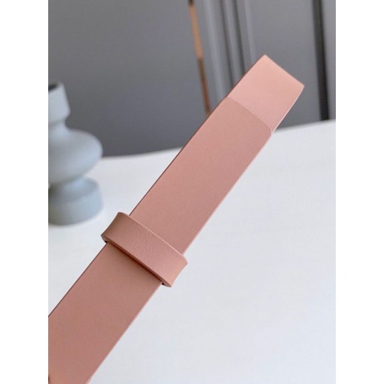 Replica Cintura Dior Saddle 20MM Pelle di vitello Nude