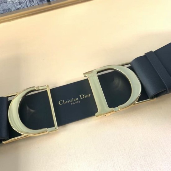 Replica Cintura Dior 30 Montaigne 40MM Pelle di vitello liscia Nera