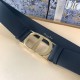 Replica Cintura Dior 30 Montaigne 40MM Pelle di vitello liscia Nera