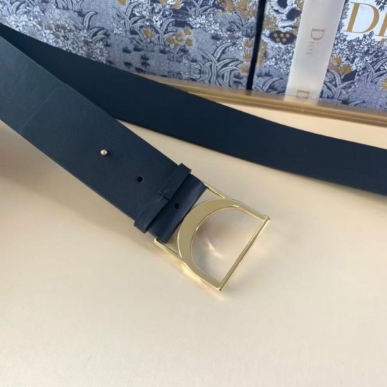 Replica Cintura Dior 30 Montaigne 40MM Pelle di vitello liscia Nera