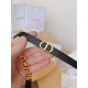 Replica Cintura Dior Caro 15MM in pelle di vitello e catena Nera