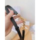 Replica Cintura Dior Caro 15MM in pelle di vitello e catena Nera