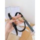 Replica Cintura Dior Caro 15MM in pelle di vitello e catena Nera