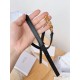 Replica Cintura Dior Caro 15MM in pelle di vitello e catena Nera