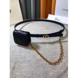 Replica Cintura Dior Caro 15MM con custodia rimovibile Nera