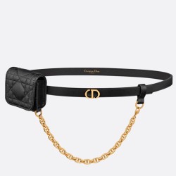 Replica Cintura Dior Caro 15MM con custodia rimovibile Nera