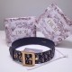 Replica Cintura Dior Diorquake 55MM Tela Obliqua Blu