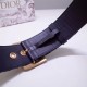 Replica Cintura Dior Diorquake 55MM Tela Obliqua Blu
