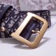 Replica Cintura Dior Diorquake 55MM Tela Obliqua Blu