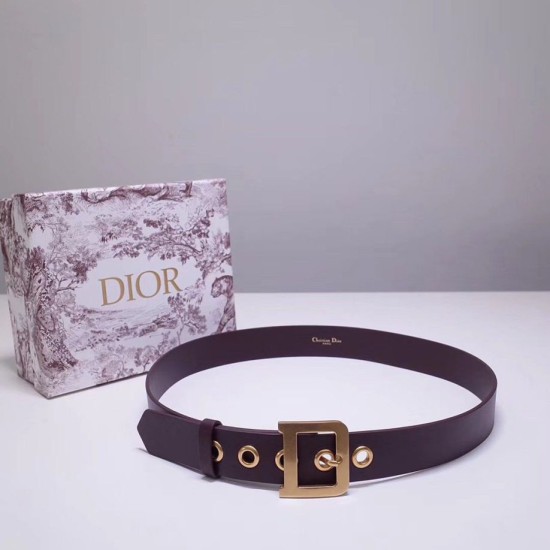 Replica Cintura Dior Diorquake 35MM Bordeaux