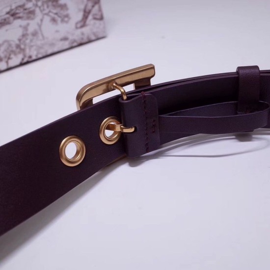 Replica Cintura Dior Diorquake 35MM Bordeaux