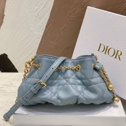 Replica Borsa Dior Ammi Piccola Macrocannage Blu
