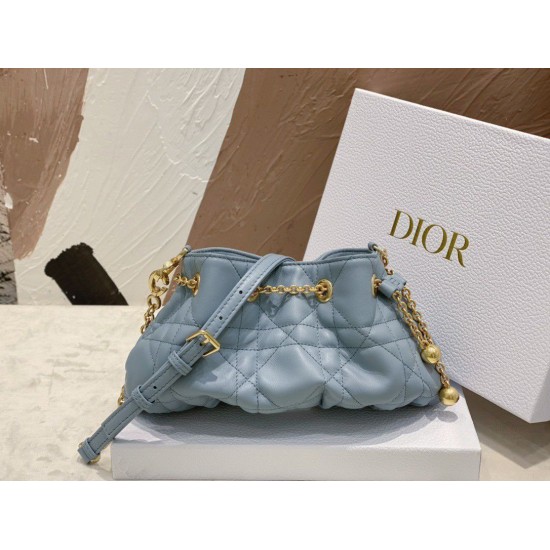 Replica Borsa Dior Ammi Piccola Macrocannage Blu