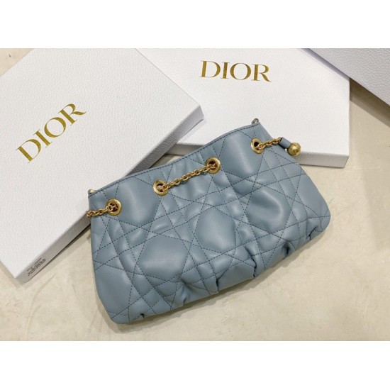 Replica Borsa Dior Ammi Piccola Macrocannage Blu
