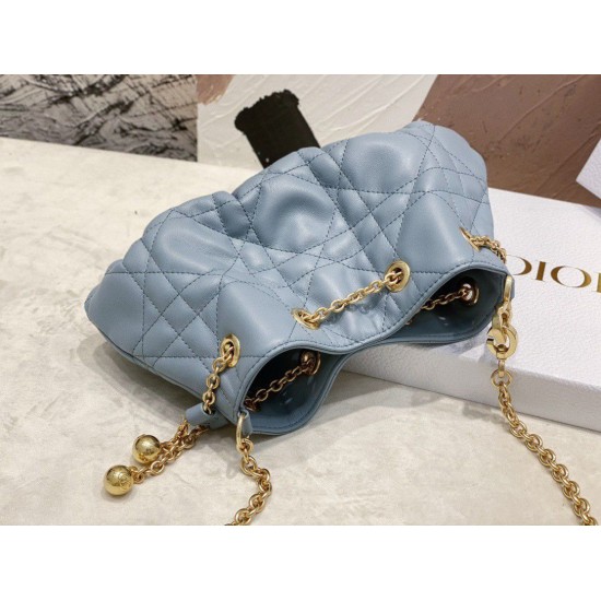 Replica Borsa Dior Ammi Piccola Macrocannage Blu