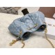 Replica Borsa Dior Ammi Piccola Macrocannage Blu