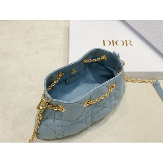 Replica Borsa Dior Ammi Piccola Macrocannage Blu
