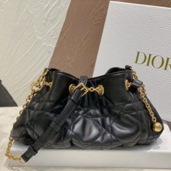 Replica Borsa Dior Ammi piccola/media Macrocannage Nera