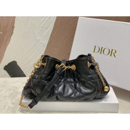 Replica Borsa Dior Ammi piccola/media Macrocannage Nera