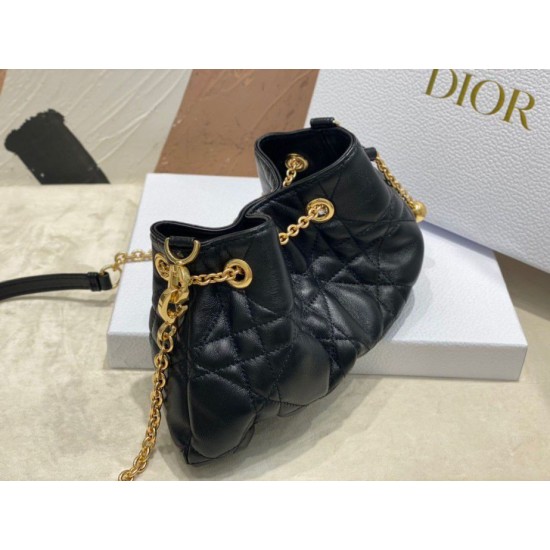 Replica Borsa Dior Ammi piccola/media Macrocannage Nera