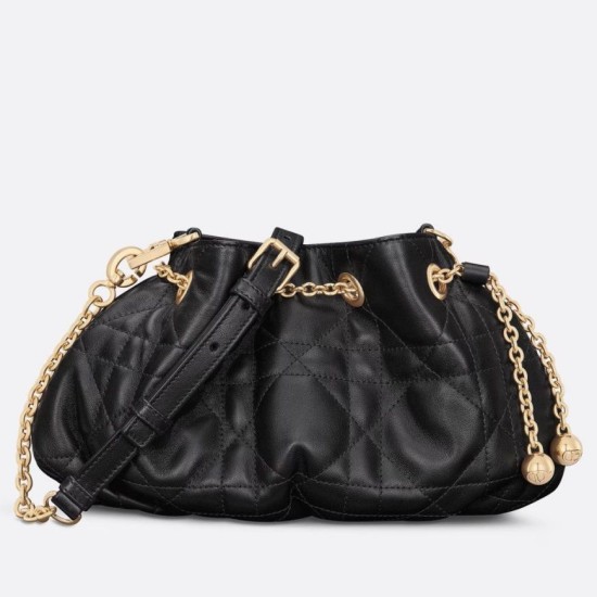 Replica Borsa Dior Ammi piccola/media Macrocannage Nera