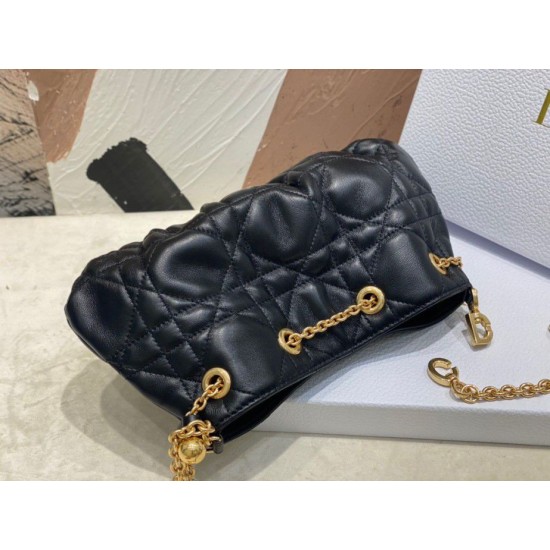 Replica Borsa Dior Ammi piccola/media Macrocannage Nera