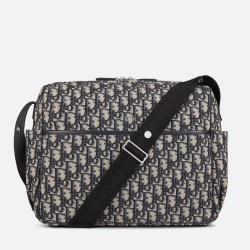 Replica Borsa fasciatoio Dior Dior Oblique Canvas Blu