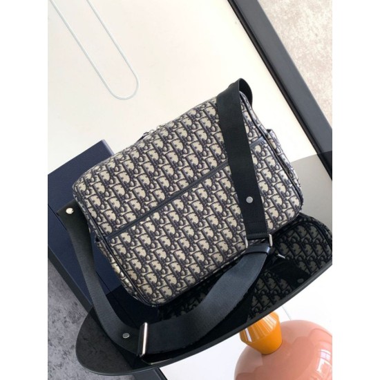 Replica Borsa fasciatoio Dior Dior Oblique Canvas Blu