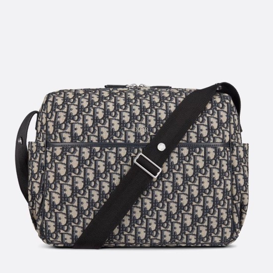 Replica Borsa fasciatoio Dior Dior Oblique Canvas Blu