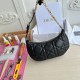 Replica Borsa a tracolla Dior CD Lounge Pelle di agnello macrocannage nera