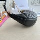 Replica Borsa a tracolla Dior CD Lounge Pelle di agnello macrocannage nera
