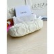 Replica Borsa a tracolla Dior CD Lounge Pelle di agnello Macrocannage bianca