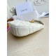 Replica Borsa a tracolla Dior CD Lounge Pelle di agnello Macrocannage bianca