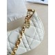 Replica Borsa a tracolla Dior CD Lounge Pelle di agnello Macrocannage bianca