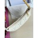 Replica Borsa a tracolla Dior CD Lounge Pelle di agnello Macrocannage bianca