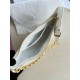 Replica Borsa a tracolla Dior CD Lounge Pelle di agnello Macrocannage bianca
