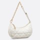 Replica Borsa a tracolla Dior CD Lounge Pelle di agnello Macrocannage bianca