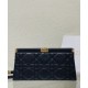Replica Pochette Christian Dior Caro Colle Noire con borsa a catena