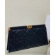 Replica Pochette Christian Dior Caro Colle Noire con borsa a catena