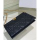 Replica Pochette Christian Dior Caro Colle Noire con borsa a catena