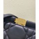 Replica Pochette Christian Dior Caro Colle Noire con borsa a catena