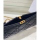 Replica Pochette Christian Dior Caro Colle Noire con borsa a catena