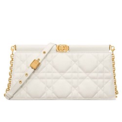 Replica Pochette Christian Dior Caro Colle Noire con borsa a catena