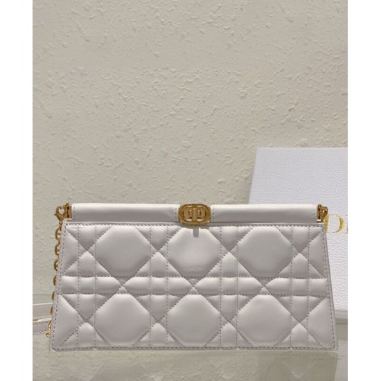 Replica Pochette Christian Dior Caro Colle Noire con borsa a catena