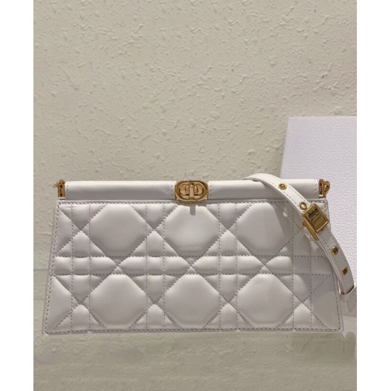 Replica Pochette Christian Dior Caro Colle Noire con borsa a catena