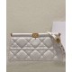 Replica Pochette Christian Dior Caro Colle Noire con borsa a catena
