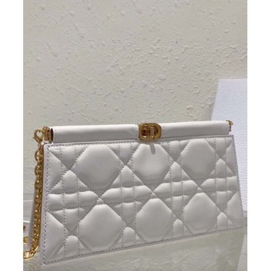 Replica Pochette Christian Dior Caro Colle Noire con borsa a catena