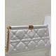Replica Pochette Christian Dior Caro Colle Noire con borsa a catena