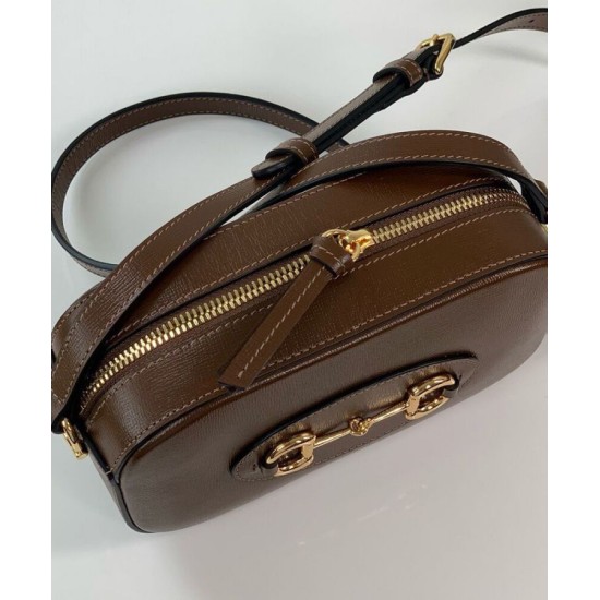 Replica Gucci Horsebit 1955 Evolve Borsa a tracolla piccola 760196 Caffè