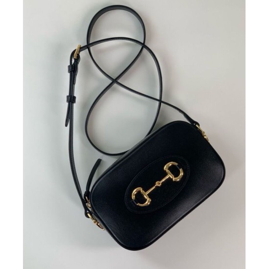 Replica Borsa a tracolla piccola Gucci Horsebit 1955 Evolve 760196 Nera